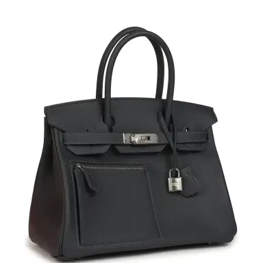 HERMÈS Hermes Colormatic Birkin 30 Ardoise Swift Palladium Hardware | Thumbnail 2 HERMÈS Hermes Colormatic Birkin 30 Ardoise Swift Palladium Hardware | Thumbnail 2