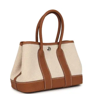 HERMÈS Hermes Garden Party Neo 23 Beige-Ecru Toile H Canvas and Gold Negonda Palladium Hardware | Thumbnail 2 HERMÈS Hermes Garden Party Neo 23 Beige-Ecru Toile H Canvas and Gold Negonda Palladium Hardware | Thumbnail 2
