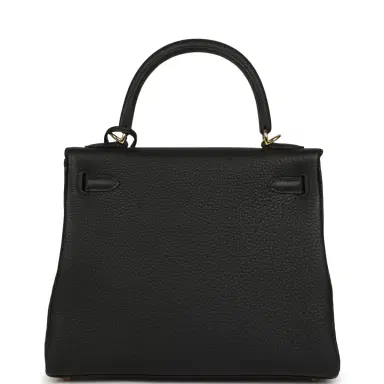 HERMÈS Hermes Kelly Retourne 25 Black Togo Gold Hardware | Thumbnail 4 HERMÈS Hermes Kelly Retourne 25 Black Togo Gold Hardware | Thumbnail 4