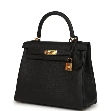 HERMÈS Hermes Kelly Retourne 25 Black Togo Gold Hardware | Thumbnail 5 HERMÈS Hermes Kelly Retourne 25 Black Togo Gold Hardware | Thumbnail 5