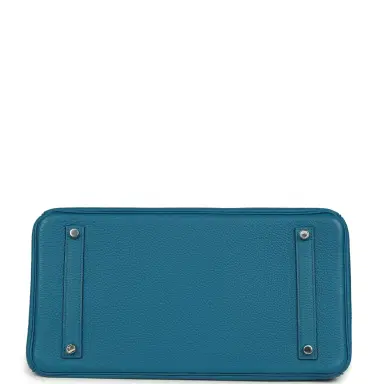 HERMÈS Pre-owned Hermes Birkin 35 Bleu de Galice Togo Palladium Hardware | Thumbnail 6 HERMÈS Pre-owned Hermes Birkin 35 Bleu de Galice Togo Palladium Hardware | Thumbnail 6