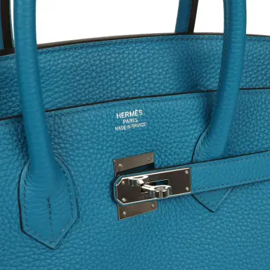 HERMÈS Pre-owned Hermes Birkin 35 Bleu de Galice Togo Palladium Hardware | Thumbnail 7 HERMÈS Pre-owned Hermes Birkin 35 Bleu de Galice Togo Palladium Hardware | Thumbnail 7
