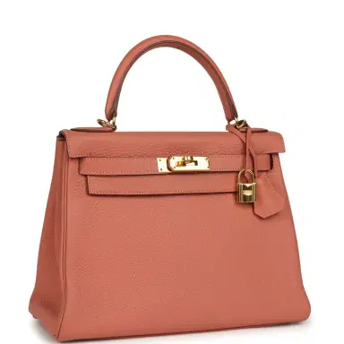 HERMÈS Pre-owned Hermes Kelly Retourne 28 Rosy Togo Gold Hardware | Thumbnail 2 HERMÈS Pre-owned Hermes Kelly Retourne 28 Rosy Togo Gold Hardware | Thumbnail 2