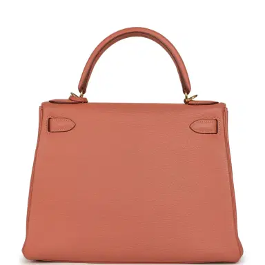 HERMÈS Pre-owned Hermes Kelly Retourne 28 Rosy Togo Gold Hardware | Thumbnail 4 HERMÈS Pre-owned Hermes Kelly Retourne 28 Rosy Togo Gold Hardware | Thumbnail 4