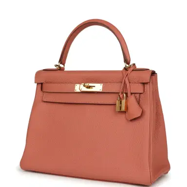 HERMÈS Pre-owned Hermes Kelly Retourne 28 Rosy Togo Gold Hardware | Thumbnail 5 HERMÈS Pre-owned Hermes Kelly Retourne 28 Rosy Togo Gold Hardware | Thumbnail 5