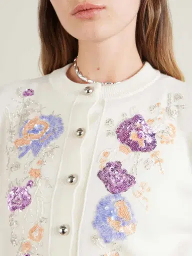 Rabanne Embellished Wool And Cashmere-blend Cardigan | Thumbnail 5 Rabanne Embellished Wool And Cashmere-blend Cardigan | Thumbnail 5