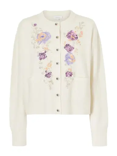 Rabanne Embellished Wool And Cashmere-blend Cardigan | Thumbnail 1 Rabanne Embellished Wool And Cashmere-blend Cardigan | Thumbnail 1