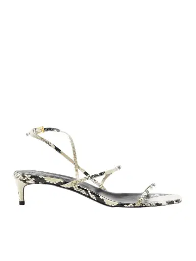 Khaite Loop Snake-effect Leather Sandals | Thumbnail 1 Khaite Loop Snake-effect Leather Sandals | Thumbnail 1