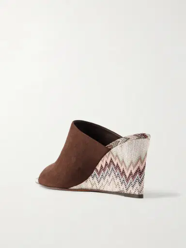 Missoni Mabel Striped Woven Suede Wedge Mules | Thumbnail 3 Missoni Mabel Striped Woven Suede Wedge Mules | Thumbnail 3