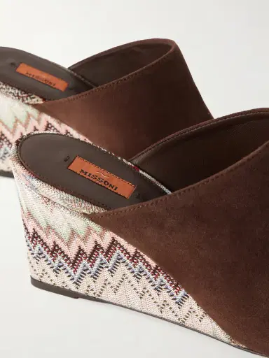 Missoni Mabel Striped Woven Suede Wedge Mules | Thumbnail 5 Missoni Mabel Striped Woven Suede Wedge Mules | Thumbnail 5