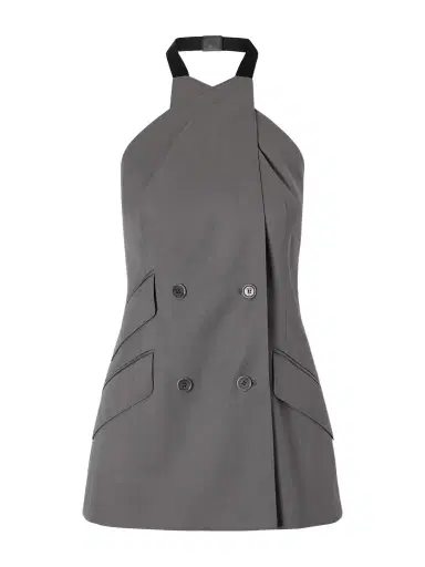 Max Mara Cali Wool-twill Halterneck Blouse | Thumbnail 1 Max Mara Cali Wool-twill Halterneck Blouse | Thumbnail 1