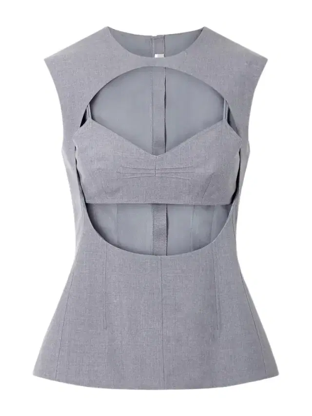 Cut-out Layered Wool Blouse Cut-out Layered Wool Blouse