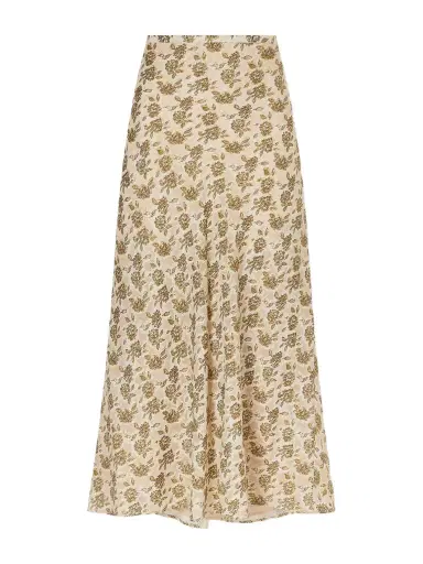 Loro Piana Simona Fil Coupé Silk-jacquard Midi Skirt | Thumbnail 1 Loro Piana Simona Fil Coupé Silk-jacquard Midi Skirt | Thumbnail 1