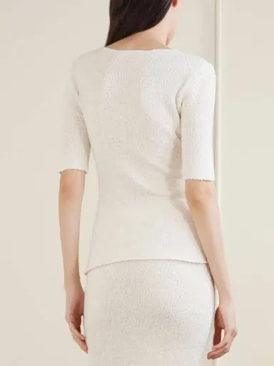 Gabriela Hearst Valentia Knitted Silk T-shirt | Thumbnail 3 Gabriela Hearst Valentia Knitted Silk T-shirt | Thumbnail 3