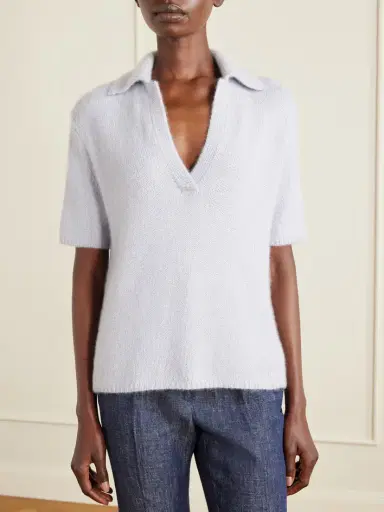 Gabriela Hearst Sohan Brushed-cashmere Polo Sweater | Thumbnail 3 Gabriela Hearst Sohan Brushed-cashmere Polo Sweater | Thumbnail 3