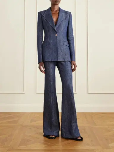 Gabriela Hearst Leiva Darted Linen-chambray Blazer | Thumbnail 2 Gabriela Hearst Leiva Darted Linen-chambray Blazer | Thumbnail 2