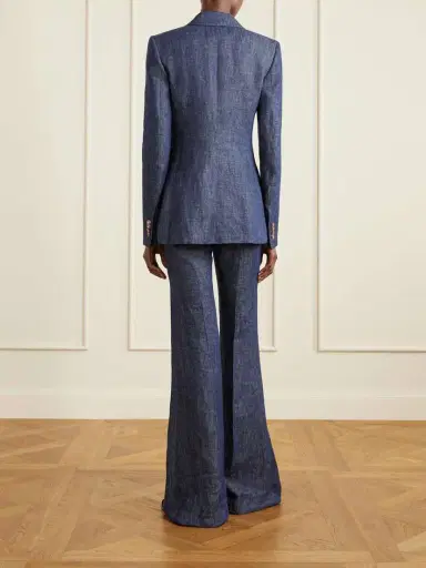Gabriela Hearst Leiva Darted Linen-chambray Blazer | Thumbnail 4 Gabriela Hearst Leiva Darted Linen-chambray Blazer | Thumbnail 4