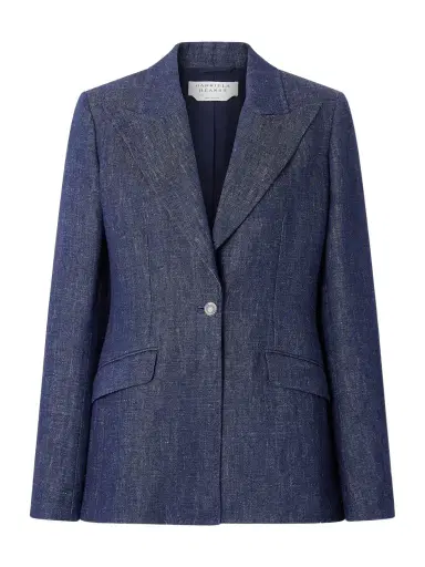 Gabriela Hearst Leiva Darted Linen-chambray Blazer | Thumbnail 1 Gabriela Hearst Leiva Darted Linen-chambray Blazer | Thumbnail 1