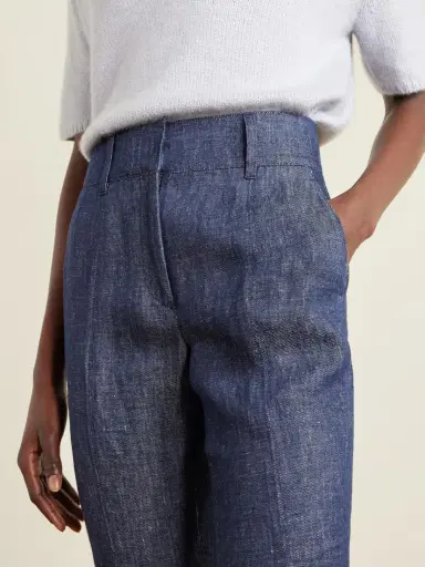 Gabriela Hearst Rhein Linen-chambray Flared Pants | Thumbnail 5 Gabriela Hearst Rhein Linen-chambray Flared Pants | Thumbnail 5