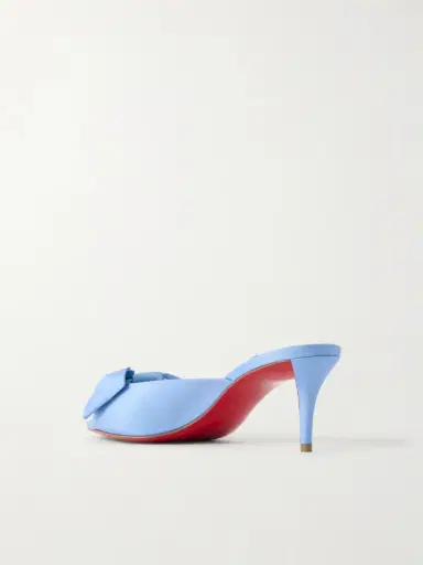 Christian Louboutin Mulazee Bow-embellished Crepe De Chine Mules | Thumbnail 3 Christian Louboutin Mulazee Bow-embellished Crepe De Chine Mules | Thumbnail 3