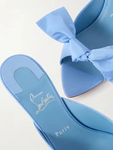 Christian Louboutin Mulazee Bow-embellished Crepe De Chine Mules | Thumbnail 5 Christian Louboutin Mulazee Bow-embellished Crepe De Chine Mules | Thumbnail 5