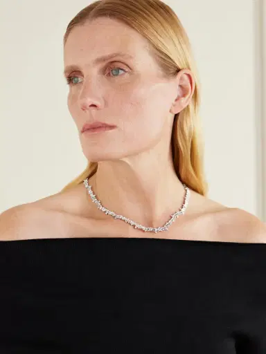 Suzanne Kalan 18-karat White Gold Diamond Necklace | Thumbnail 2 Suzanne Kalan 18-karat White Gold Diamond Necklace | Thumbnail 2