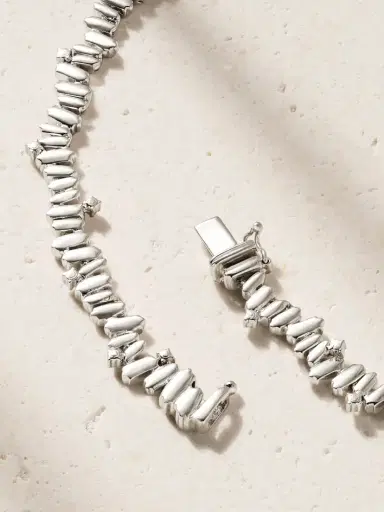 Suzanne Kalan 18-karat White Gold Diamond Necklace | Thumbnail 3 Suzanne Kalan 18-karat White Gold Diamond Necklace | Thumbnail 3