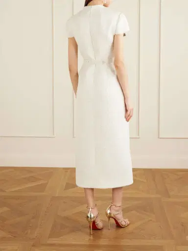 Oscar de la Renta Wool-blend Tweed Midi Dress | Thumbnail 3 Oscar de la Renta Wool-blend Tweed Midi Dress | Thumbnail 3