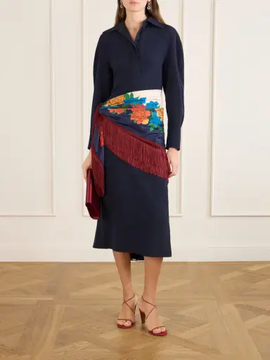 La DoubleJ Fringed Floral-print Silk-twill Scarf | Thumbnail 3 La DoubleJ Fringed Floral-print Silk-twill Scarf | Thumbnail 3