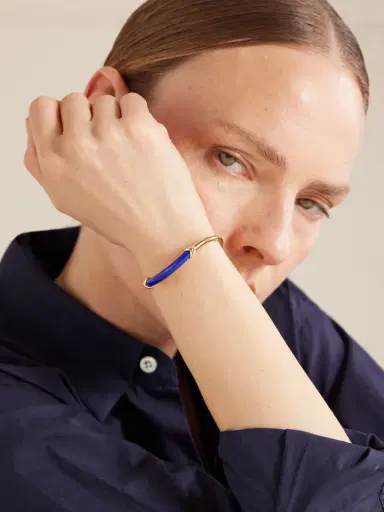 L’Atelier Nawbar Stackable 18-karat Black Gold, Lapis Lazuli And Diamond Bangle | Thumbnail 2 L’Atelier Nawbar Stackable 18-karat Black Gold, Lapis Lazuli And Diamond Bangle | Thumbnail 2