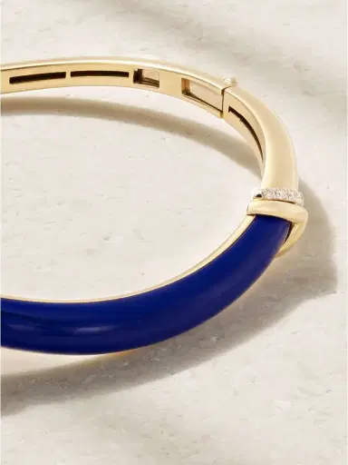 L’Atelier Nawbar Stackable 18-karat Black Gold, Lapis Lazuli And Diamond Bangle | Thumbnail 4 L’Atelier Nawbar Stackable 18-karat Black Gold, Lapis Lazuli And Diamond Bangle | Thumbnail 4
