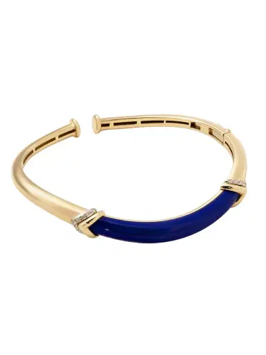 L’Atelier Nawbar Stackable 18-karat Black Gold, Lapis Lazuli And Diamond Bangle | Thumbnail 1 L’Atelier Nawbar Stackable 18-karat Black Gold, Lapis Lazuli And Diamond Bangle | Thumbnail 1