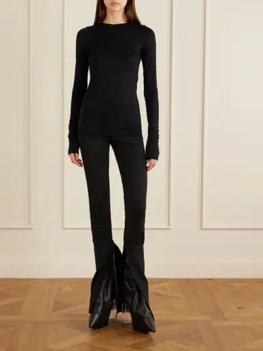 Rick Owens Carmen Jersey Flared Trousers | Thumbnail 2 Rick Owens Carmen Jersey Flared Trousers | Thumbnail 2