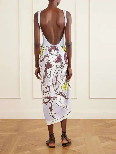 Tory Burch Printed Cotton And Silk-blend Twill Pareo | Thumbnail 3 Tory Burch Printed Cotton And Silk-blend Twill Pareo | Thumbnail 3