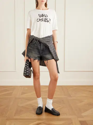 R13 Distressed Denim Shorts | Thumbnail 2 R13 Distressed Denim Shorts | Thumbnail 2