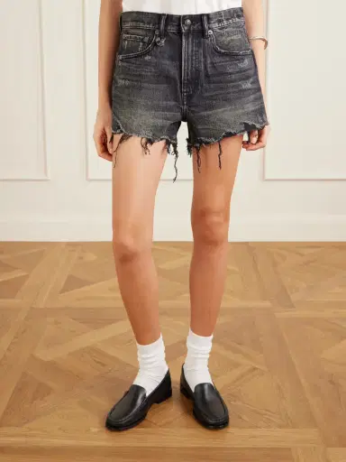 R13 Distressed Denim Shorts | Thumbnail 3 R13 Distressed Denim Shorts | Thumbnail 3