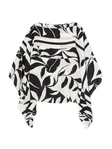 Max Mara Beachwear Draped Printed Silk Crepe De Chine Blouse | Thumbnail 1 Max Mara Beachwear Draped Printed Silk Crepe De Chine Blouse | Thumbnail 1