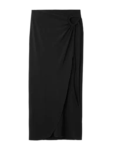 Max Mara Gathered Jersey Wrap-effect Maxi Skirt | Thumbnail 1 Max Mara Gathered Jersey Wrap-effect Maxi Skirt | Thumbnail 1