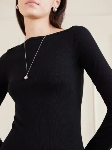 ÉTERNE Ribbed Jersey Mini Dress | Thumbnail 4 ÉTERNE Ribbed Jersey Mini Dress | Thumbnail 4