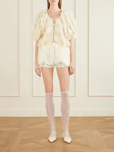 Pauline Dujancourt Lace-trimmed Embroidered Organza Jacket | Thumbnail 2 Pauline Dujancourt Lace-trimmed Embroidered Organza Jacket | Thumbnail 2