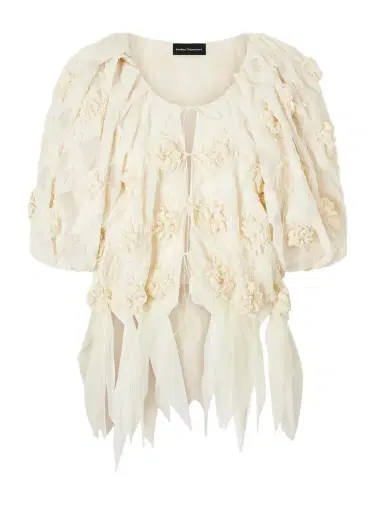 Pauline Dujancourt Lace-trimmed Embroidered Organza Jacket | Thumbnail 1 Pauline Dujancourt Lace-trimmed Embroidered Organza Jacket | Thumbnail 1