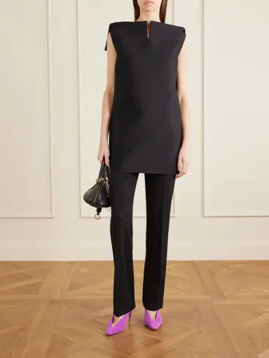Balenciaga Vareuse Draped Scuba Mini Dress | Thumbnail 2 Balenciaga Vareuse Draped Scuba Mini Dress | Thumbnail 2
