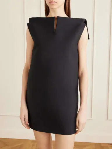 Balenciaga Vareuse Draped Scuba Mini Dress | Thumbnail 3 Balenciaga Vareuse Draped Scuba Mini Dress | Thumbnail 3
