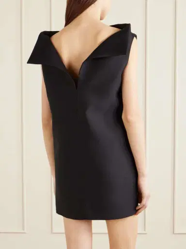 Balenciaga Vareuse Draped Scuba Mini Dress | Thumbnail 4 Balenciaga Vareuse Draped Scuba Mini Dress | Thumbnail 4