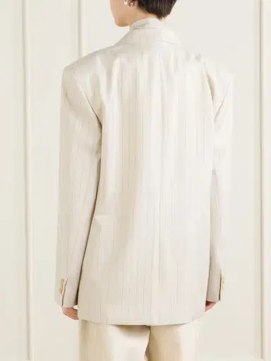 Acne Studios Single-breasted Pinstriped Wool Blazer | Thumbnail 4 Acne Studios Single-breasted Pinstriped Wool Blazer | Thumbnail 4