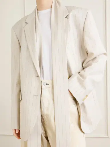 Acne Studios Single-breasted Pinstriped Wool Blazer | Thumbnail 5 Acne Studios Single-breasted Pinstriped Wool Blazer | Thumbnail 5