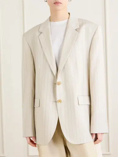 Acne Studios Single-breasted Pinstriped Wool Blazer | Thumbnail 6 Acne Studios Single-breasted Pinstriped Wool Blazer | Thumbnail 6