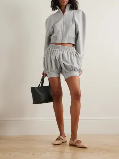 Norma Kamali Stretch-cotton Jersey Shorts | Thumbnail 2 Norma Kamali Stretch-cotton Jersey Shorts | Thumbnail 2