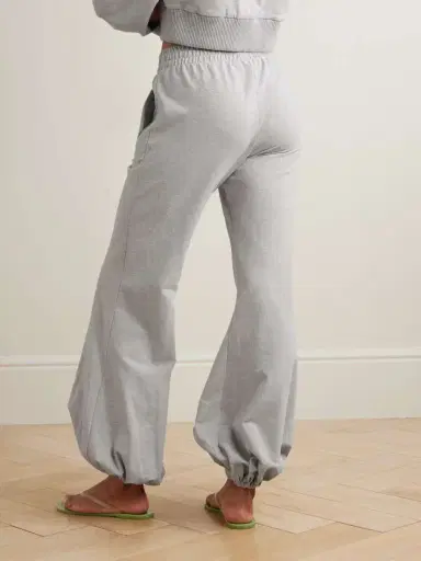 Norma Kamali Stretch-cotton Jersey Tapered Sweatpants | Thumbnail 3 Norma Kamali Stretch-cotton Jersey Tapered Sweatpants | Thumbnail 3