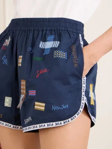 Sea Claira Embroidered Cotton Shorts | Thumbnail 5 Sea Claira Embroidered Cotton Shorts | Thumbnail 5